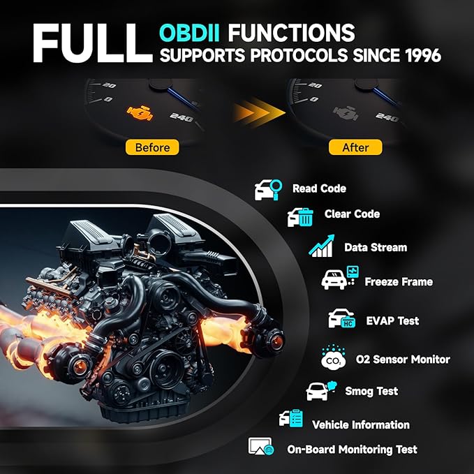 DND Echo Bluetooth OBDII Scan Tool for iPhone & Android; The Quickest Code Scanner Tool; OBD II and CANFD Supported;