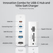 INVZI GaNHub 9-in-1 100W GaN USB-C Charger Power Hub Docking Station (GaNHub 469)