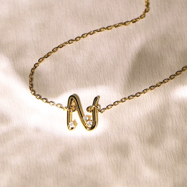 O Letters 18K Gold Customized Diamond Bracelet