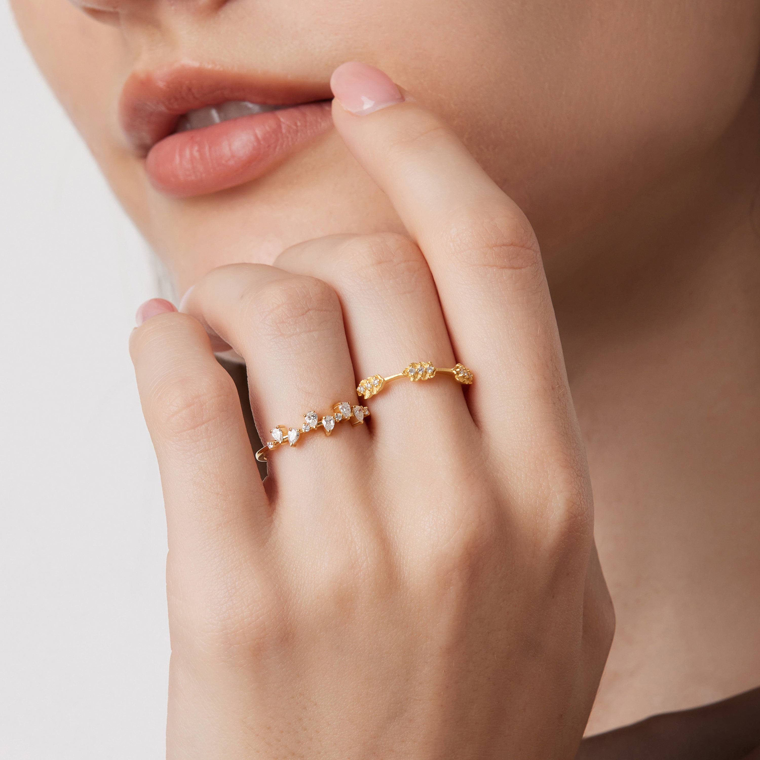 Bell Orchid 18K Gold Diamond Ring
