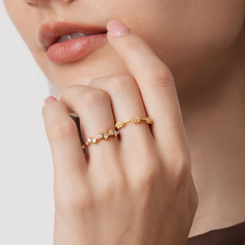 Bell Orchid 18K Gold Diamond Ring