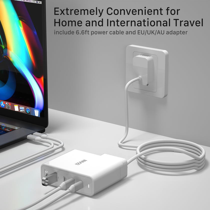 INVZI GaNHub 9-in-1 100W GaN USB-C Charger Power Hub Docking Station (GaNHub 469)