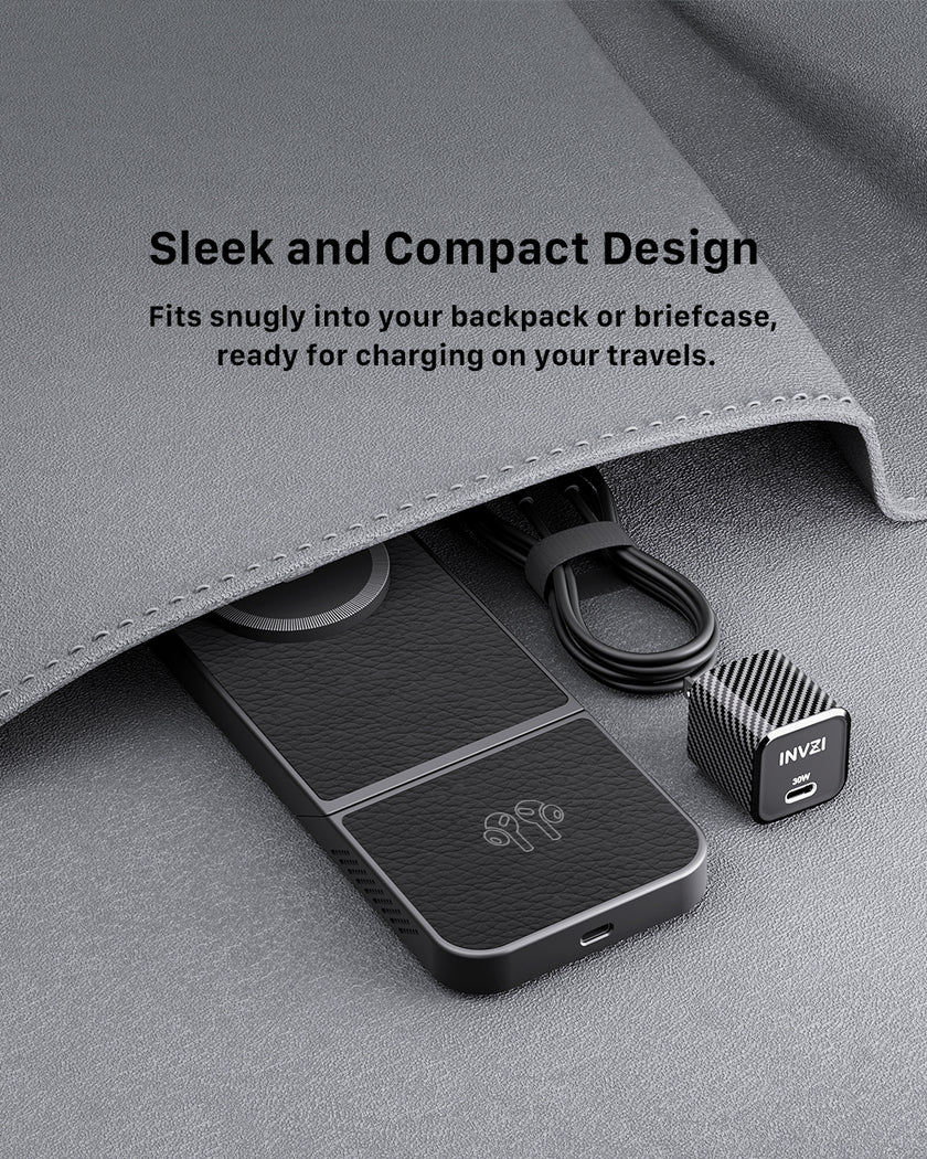 MagFree Transform 3-in-1 Fast Wireless Charger for iPhone 15, Apple Watch and AirPods