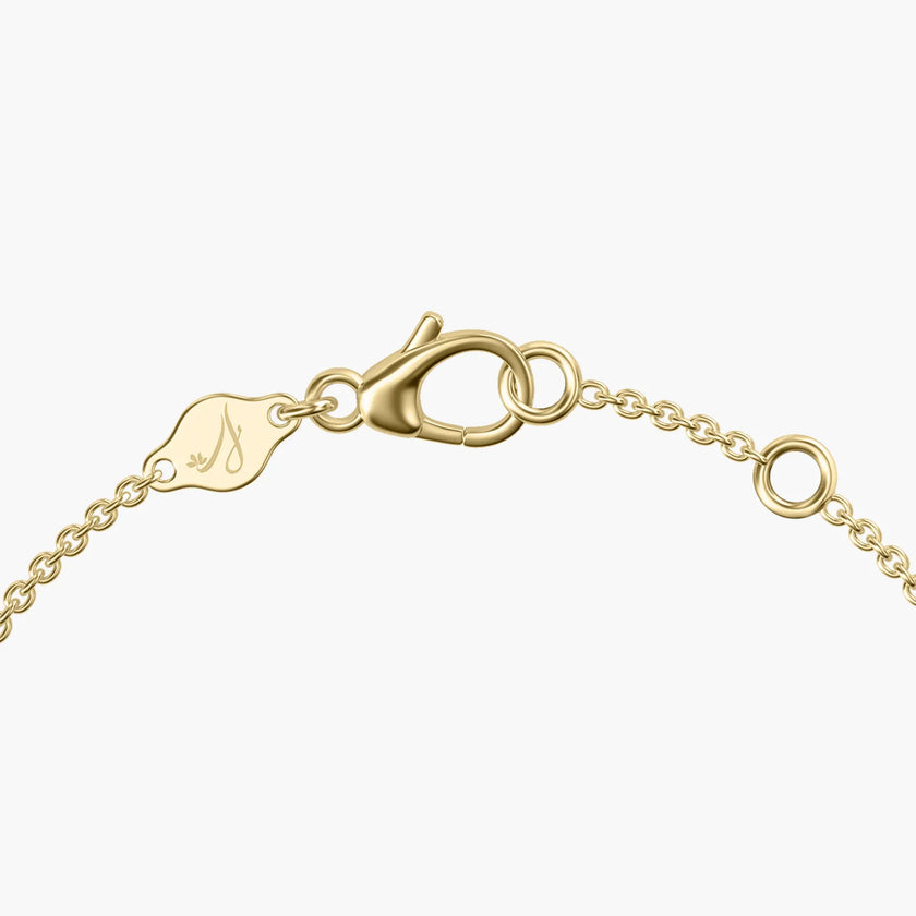 O Letters 18K Gold Customized Diamond Bracelet