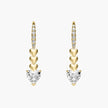 Amore Heartbeat Radiance 18K Gold Diamond Earrings