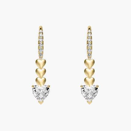 Amore Heartbeat Radiance 18K Gold Diamond Earrings