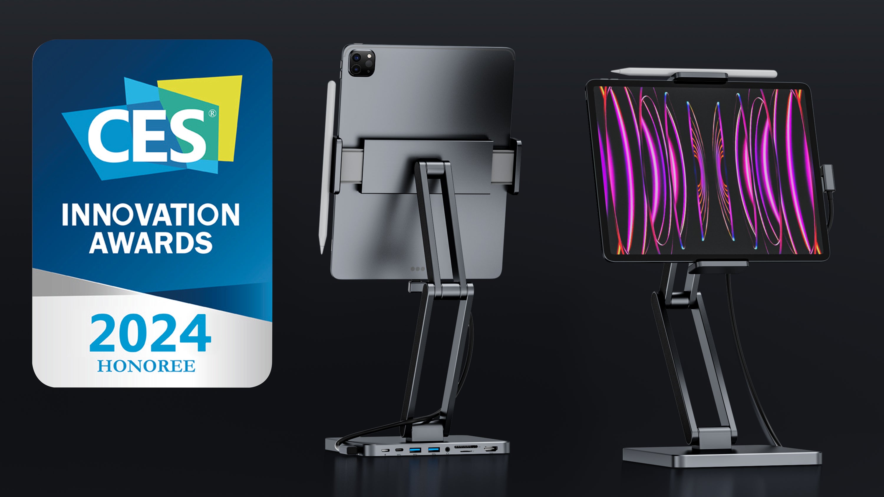 INVZI MagHub 3: 8-in-1 Docking Station Stand for iPad and Tablet