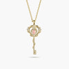 Customized Gift Key 18K Gold Diamond Necklace
