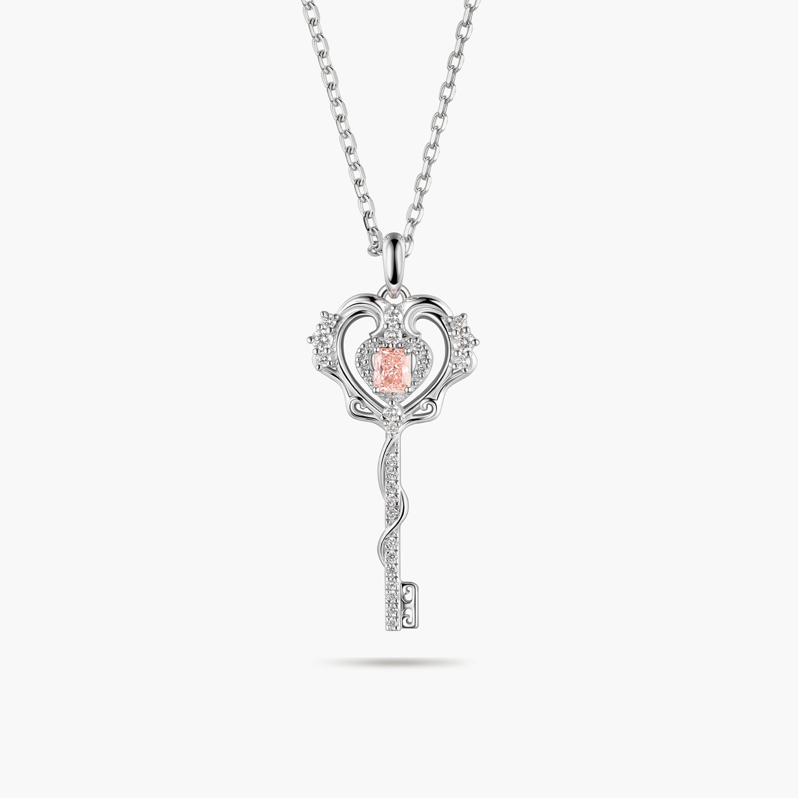 Customized Gift Key 18K Gold Diamond Necklace
