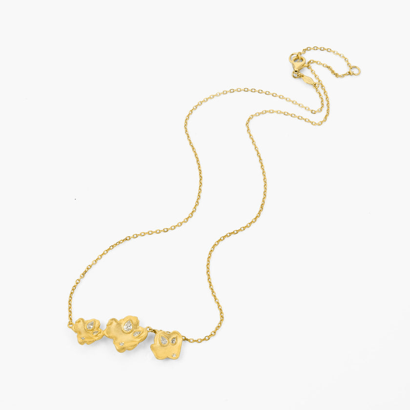 Vitality Dew Lettuce 18K Gold Diamond Necklace
