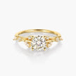 Quince Branch Elegance in Bloom 18K Gold Diamond Ring 3EX Cut D/E/F Color