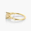Quince Branch Elegance in Bloom 18K Gold Diamond Ring 3EX Cut D/E/F Color