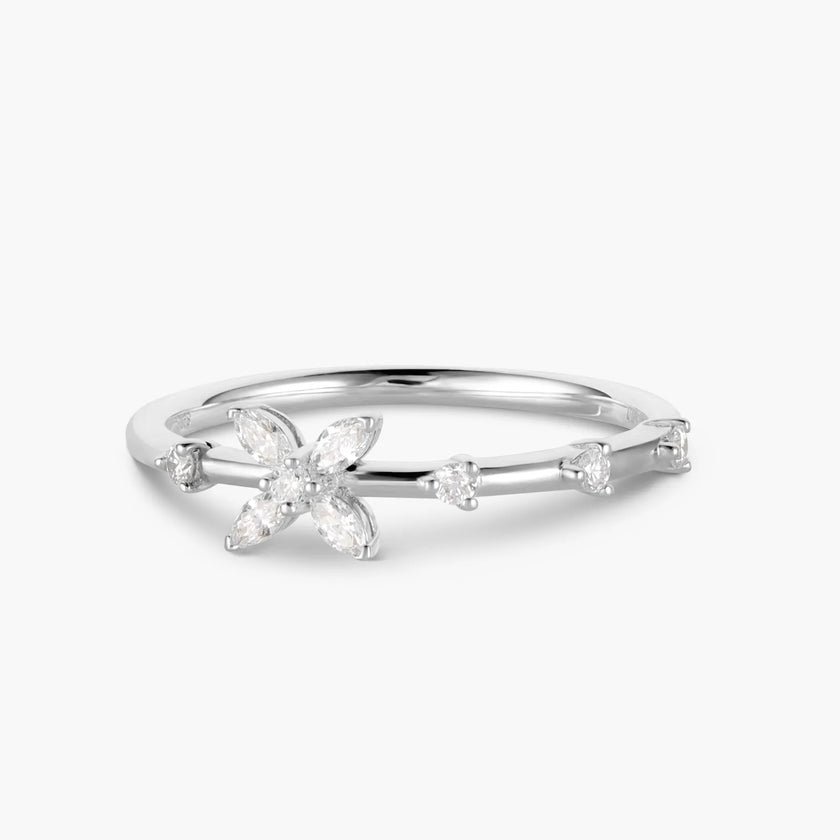 Quince branch Daily 18K Gold Diamond Ring