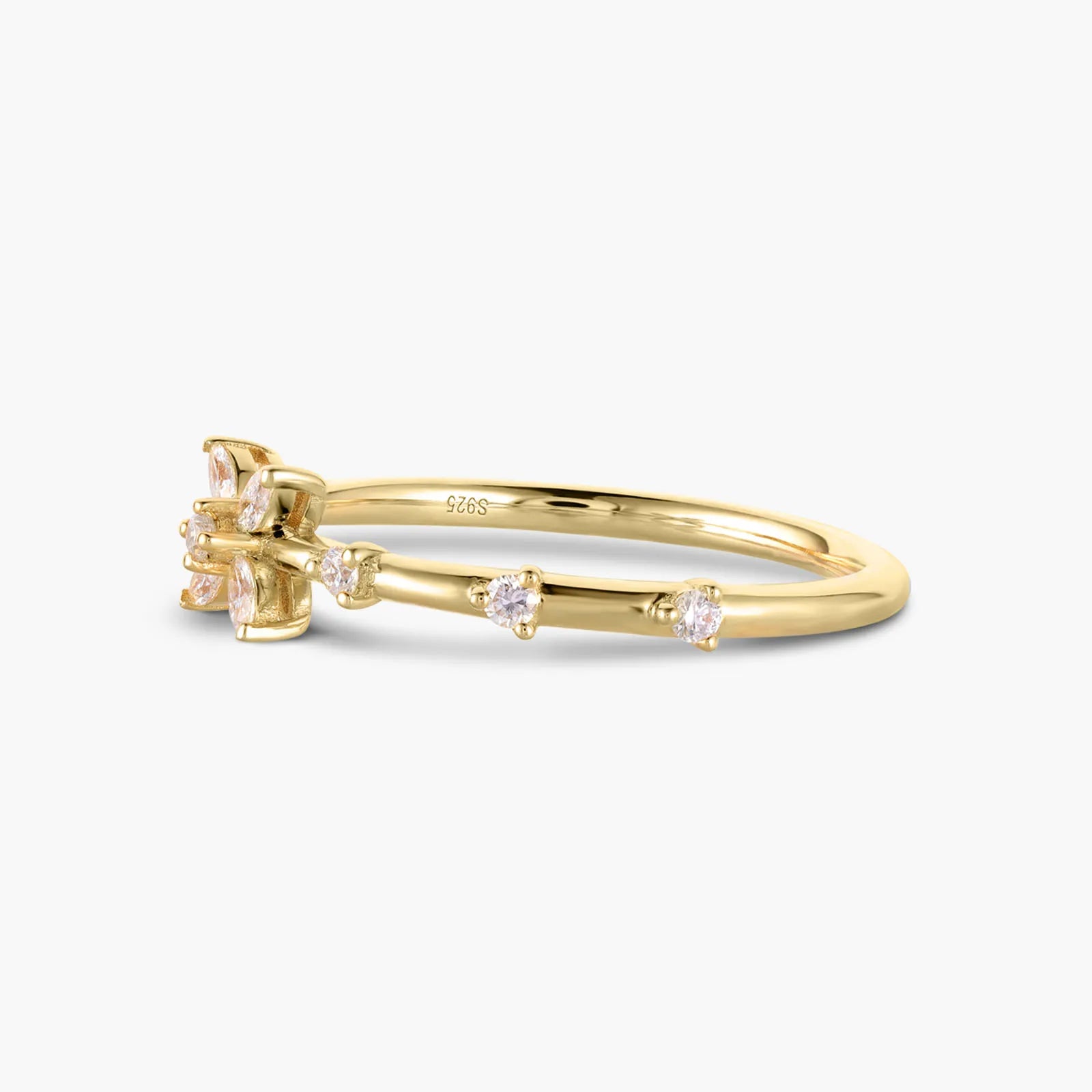 Quince branch Daily 18K Gold Diamond Ring