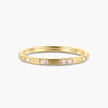 Harmonious Encounter 18K Gold Curved Diamond Ring