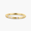 Harmonious Encounter 18K Gold Curved Diamond Ring