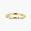 Harmonious Encounter 18K Gold Curved Diamond Ring
