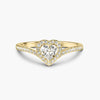 Crowned Heart Majesty 18K Gold Moissanite Ring