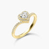 Crowned Heart Majesty 18K Gold Moissanite Ring