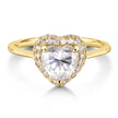 Glowing Embrace 18K Gold Moissanite Ring