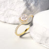 Crowned Heart Majesty 18K Gold Moissanite Ring