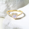 Crowned Heart Majesty 18K Gold Moissanite Ring