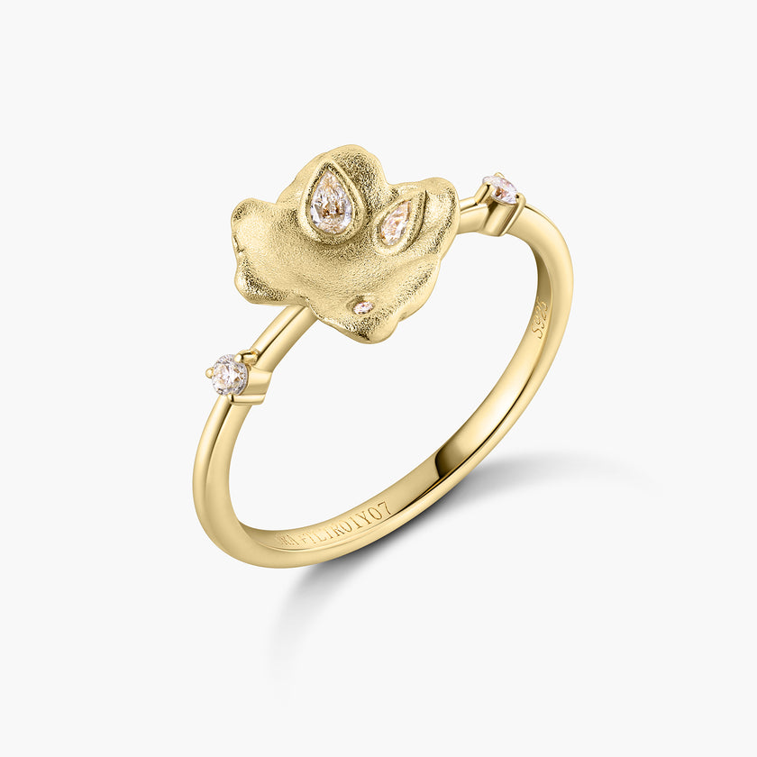 Lettuce 18K Gold Diamond Ring