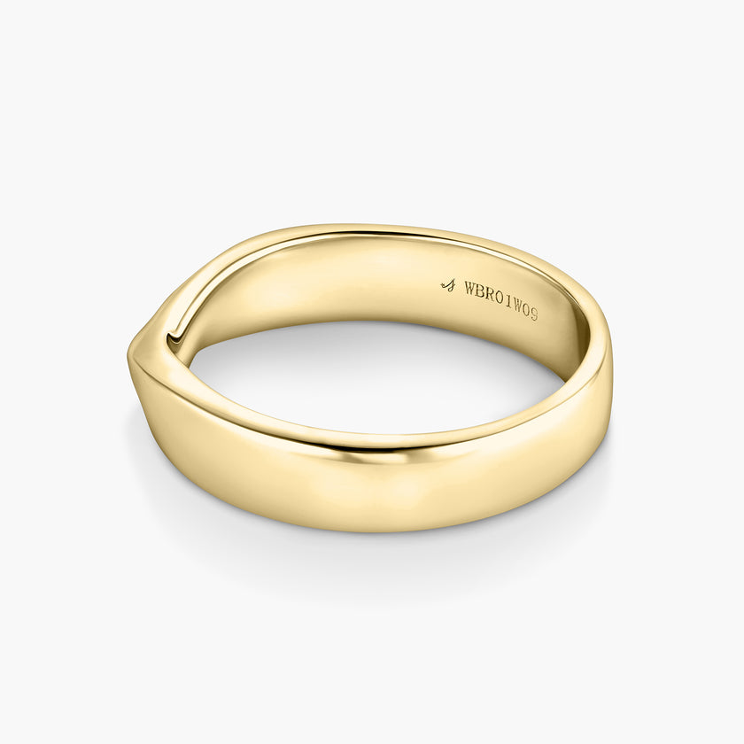 Entwined Vines Men's 18K Gold Band Ring