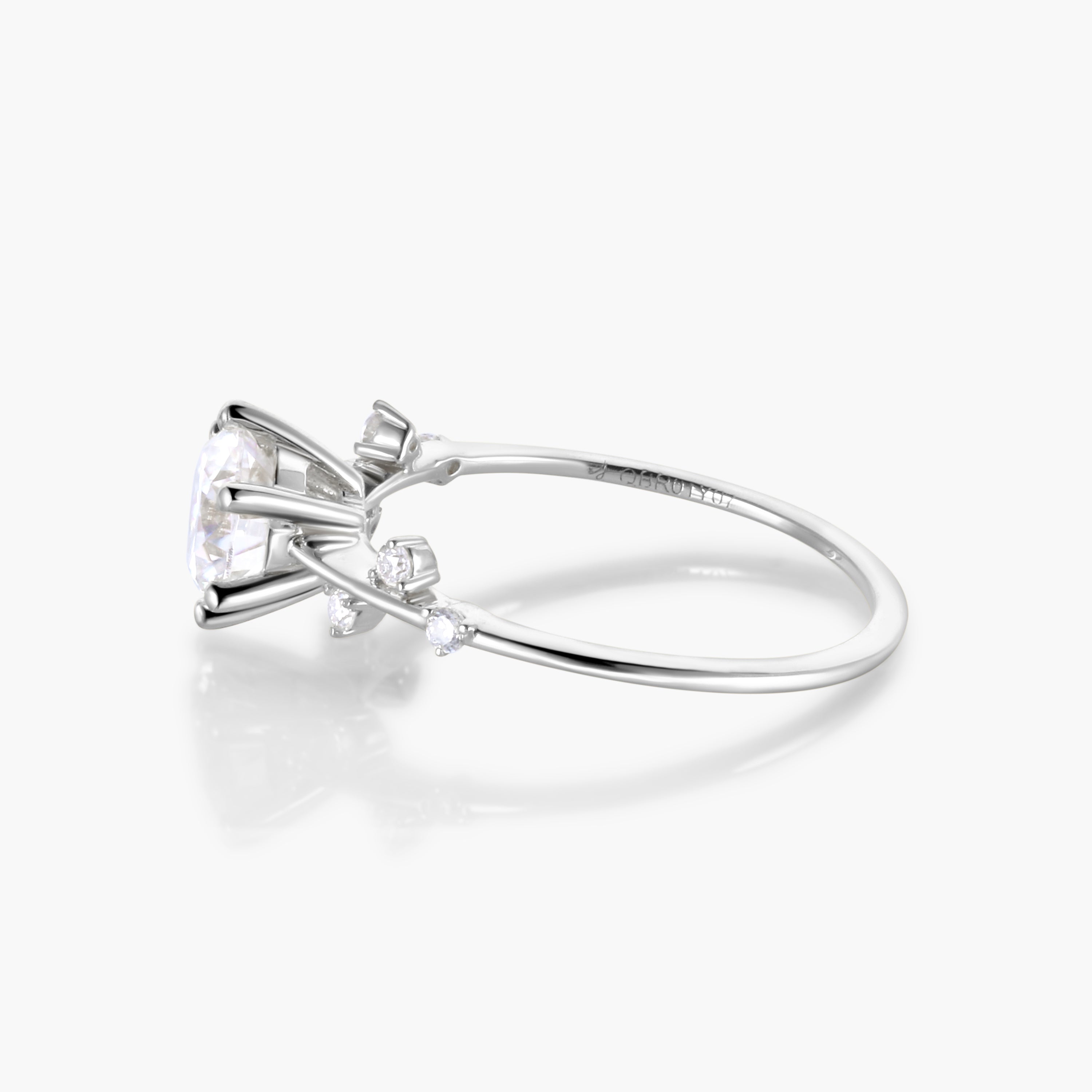 Quince Branch 18K Gold Moissanite Ring