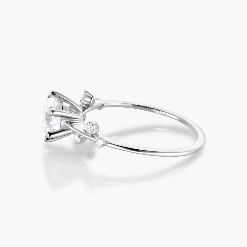 Quince Branch 18K Gold Moissanite Ring