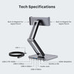 INVZI MagHub 3: 8-in-1 Docking Station Stand for iPad and Tablet