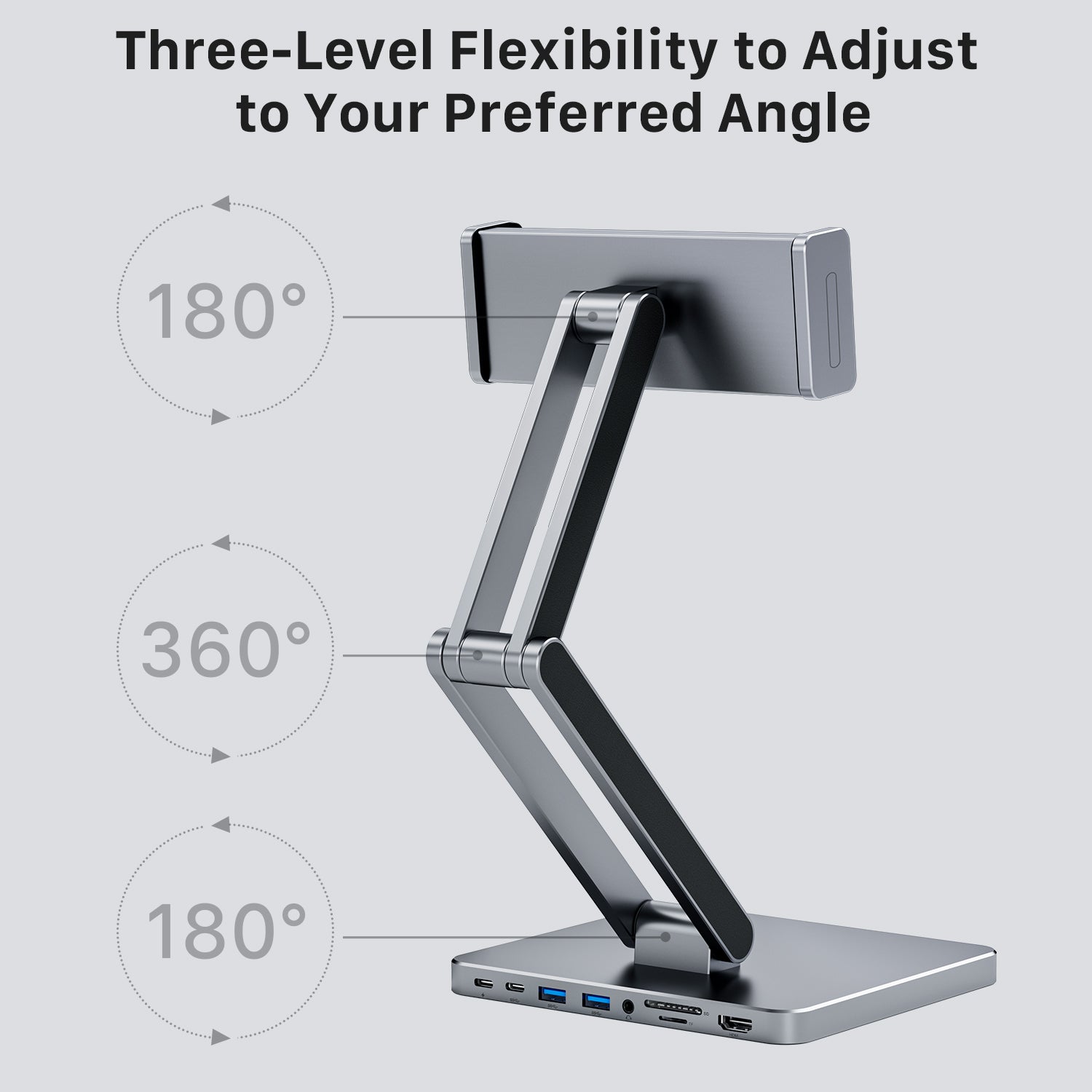 INVZI MagHub 3: 8-in-1 Docking Station Stand for iPad and Tablet